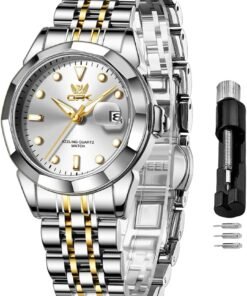 Watch Bracelet Dress Easy to Read Stainless Steel