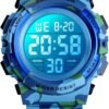 Sports Watch , Boy Waterproof Casual Electronic Quartz 7 Colorful Led Watches
