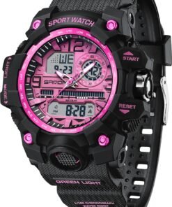 Women’s Sport Watch Digital Waterproof Watches Military Watches Analog Outdoor Wrist Watch LED Luminous Alarm Stopwatch Dual Time Wristwatch