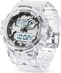 Digital Sports Watch 7 Color LED Light Large Digital Display